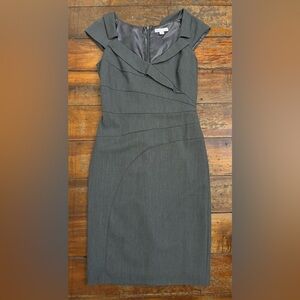 New York & Company Gray Sheath Dress Size 4 Career Work Office
